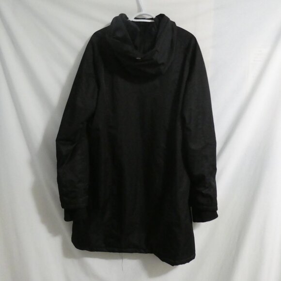OPPENHEIMER Premium Outerwear | large | Hooded Black Coat | Ribbed Cuffs - Picture 2 of 16